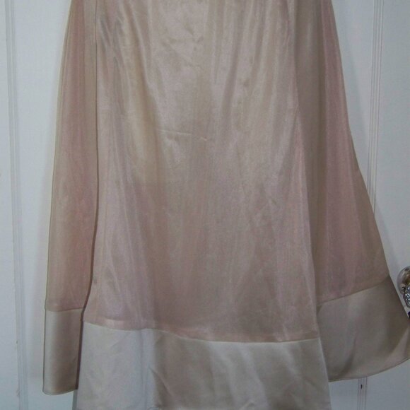 David Bridal Tan Strapless Brides Maid or Prom Dress Includes cream colored slip - Picture 10 of 10